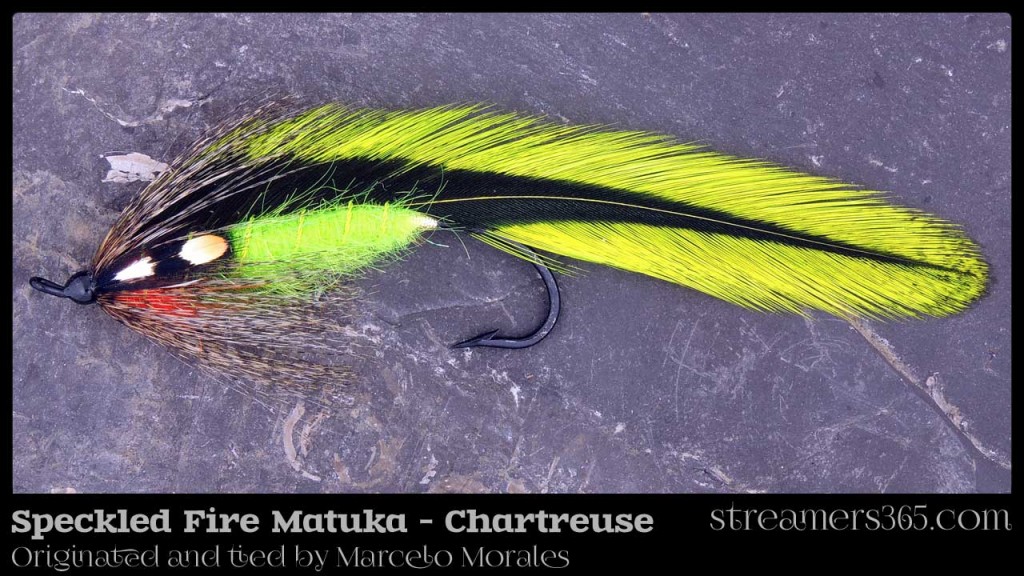 Speckled Fire Matuka (Chartreuse) by Marcelo Morales